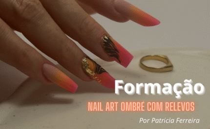 Nail Art Ombré com Relevos